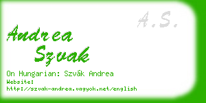 andrea szvak business card
